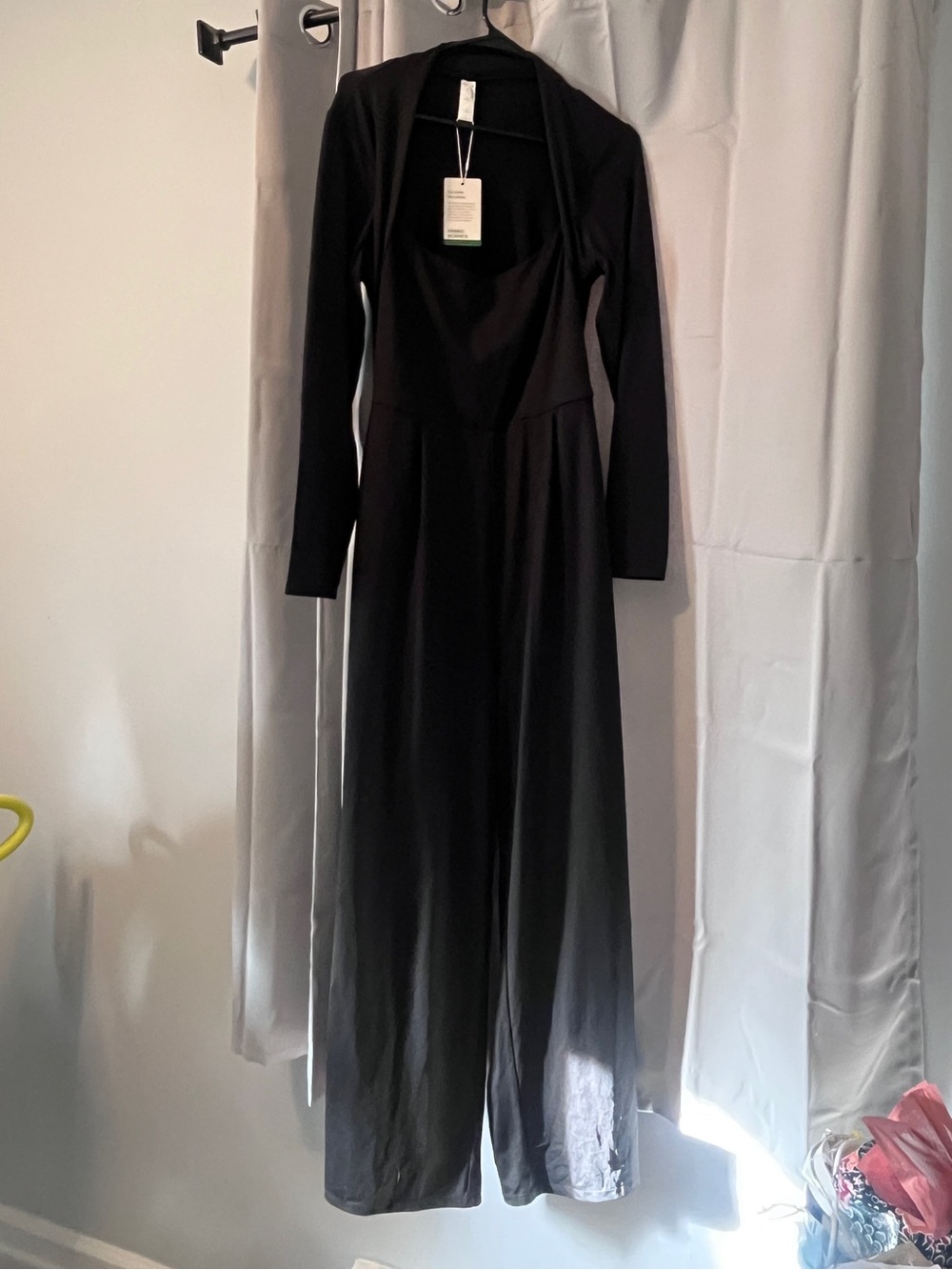 NEW Halara Black Square Neck Women's Jumpsuit - silky material